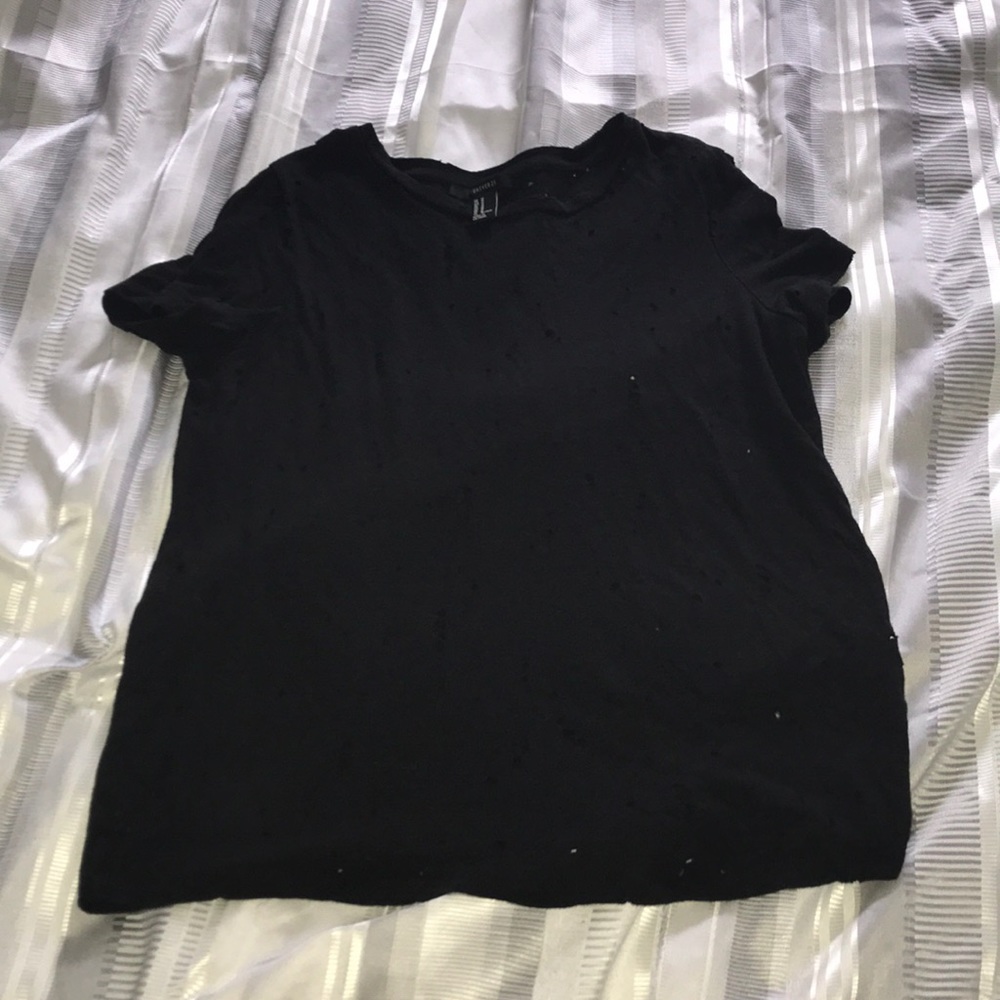 black distressed t shirt